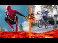 THE FLOOR IS LAVA - SPIDER-MAN VS BLACK SPIDER-MAN