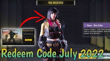 Codm Redeem Code 2022 | Cod Mobile July Redeem Code 2022 | Call Of Duty Mobile Redeem Code