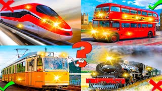 Изучаем Поезда  Железнодорожный И Общественный Транспорт Для Детей  Обучающее Видео Про Поезда