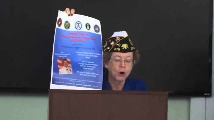 CA American Legion District 29 Commander Martha Hu...