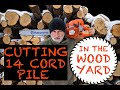 #6 Firewood Production - Cutting and splitting wood from a 14-cord truckload of burr oak