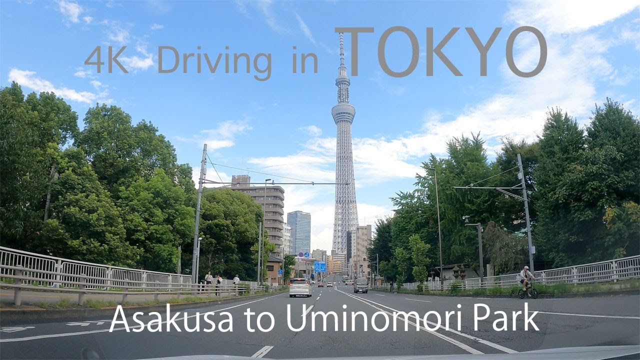 【4K】東京ドライブ　浅草→スカイツリー→秋葉原→日本橋→海の森公園