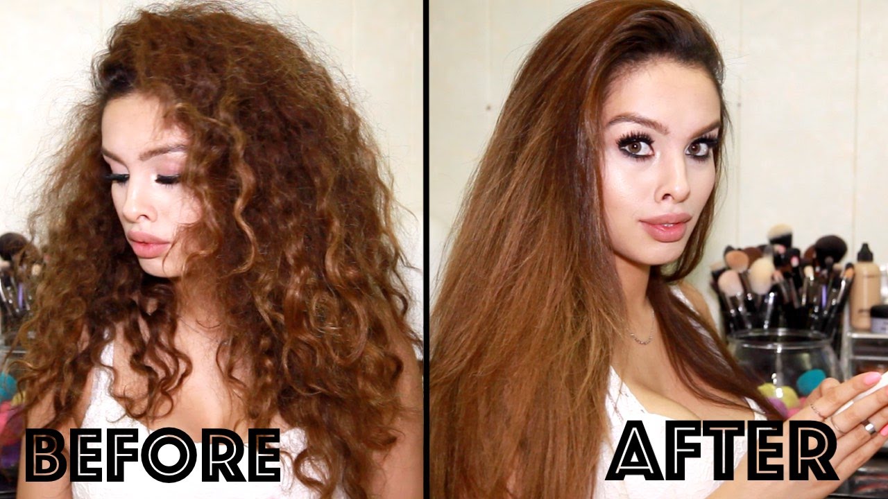 How I straighten my hair perfectly!! (Naturally curly ...