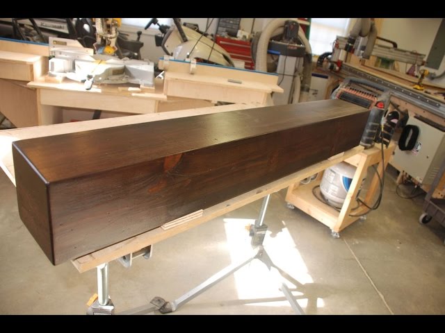 Build a Rustic Faux Beam Mantel or Shelf - YouTube