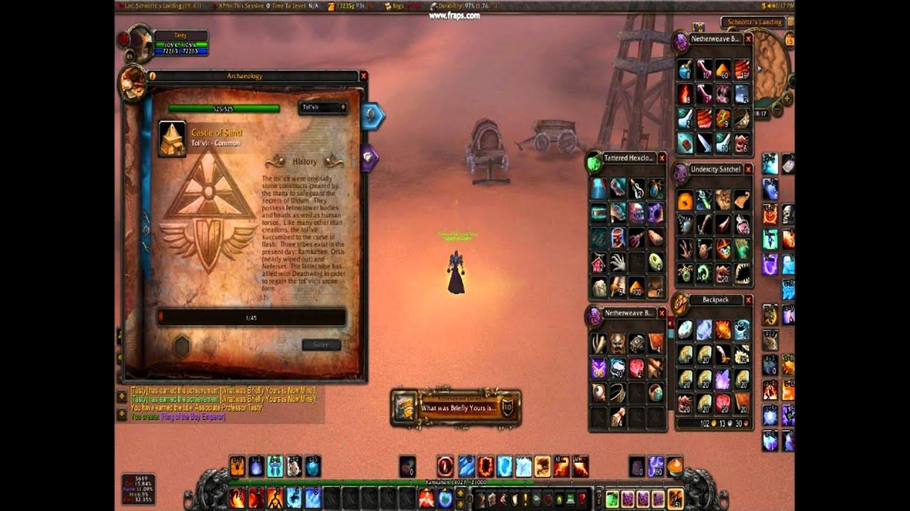 Tol'vir Archaeology Epic ring YouTube