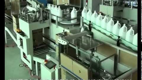 Automatic carton erector and loading and carton sealing machine packaging line