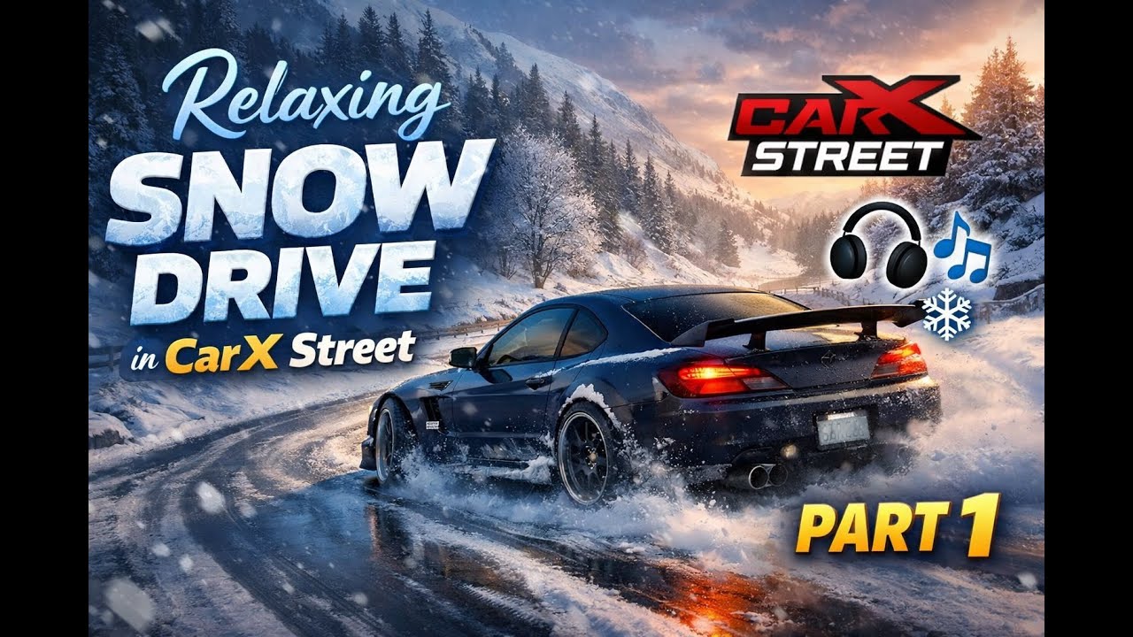 Relaxing Snow Drive in CarX Street ❄️ | Training Ride & Chill Music (Part 1) | GamesOddlySatisfying