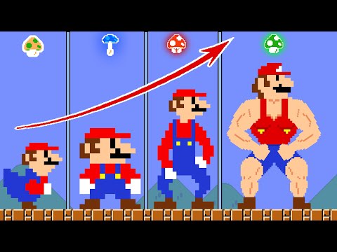 Evolution Mario Growing Up: Team Mario Musculars Nood vs Pro vs Hacker vs Muscle | 2TB STORY GAME