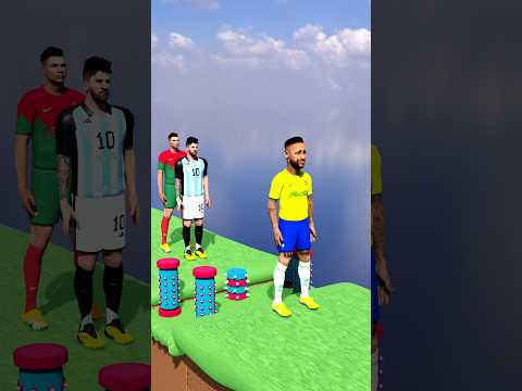 Help Ronaldo For Cross And Jumping Over The Vertical Spike Trap Game Challenge😢✅#shorts