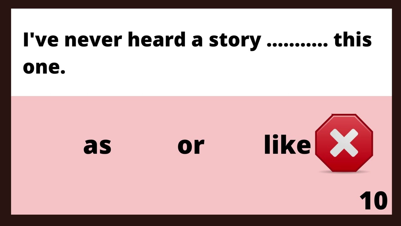 📢 LIKE or AS ❓ ENGLISH GRAMMAR QUIZ!