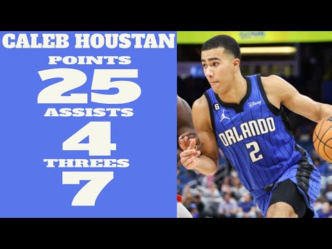 Caleb Houstan 25 Pts, 7 Threes vs Hawks Jan. 7, 2024 #calebhoustan #orlandomagic #magic