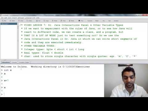 ICS3U VIDEO LESSON 7: Interactions Panel and Other Data Types