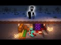 Surviving the night prowler in a frozen superflat wasteland in minecraft