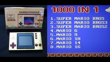 Game & Console 1000 in 1 Game List (Retro Handheld) LPOS