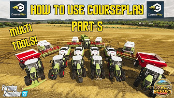Multiple Harvesters! | How To Use CoursePlay Part 5  | FS22