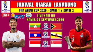 LIVE BROADCAST SCHEDULE FIFA ASEAN CUP 2026 - INDONESIA vs SINGAPORE Live SCTV