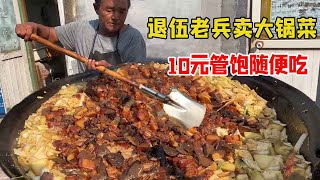 70y/o vet sells big pot dishes  10y eat allucan  unique & tasty. #GoodFoodBrave