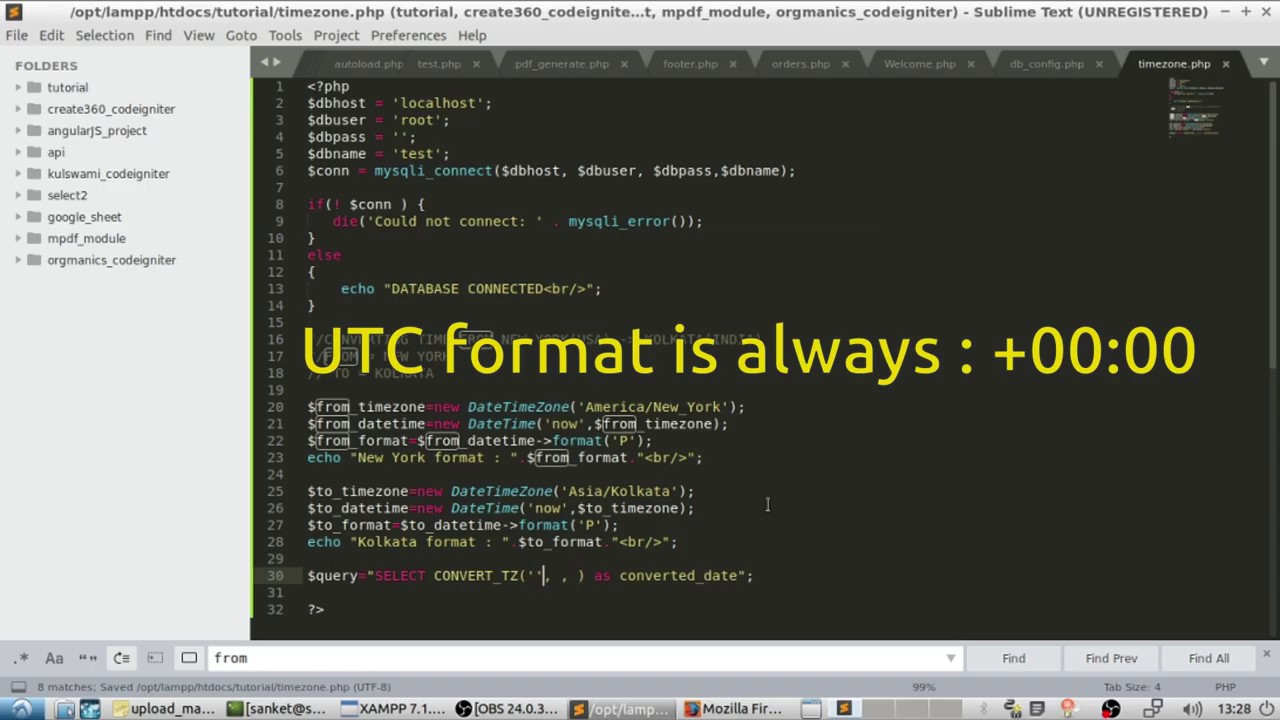 Easiest Way To Change Date From One Timezone To Any Another Timezone | Php And Mysql | Convert_Tz