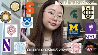 COLLEGE DECISION REACTIONS 2024! (Ivy, UC's, T-20s, and more)