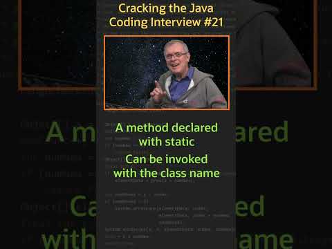 What is a static method? - Cracking the Java Coding Interview