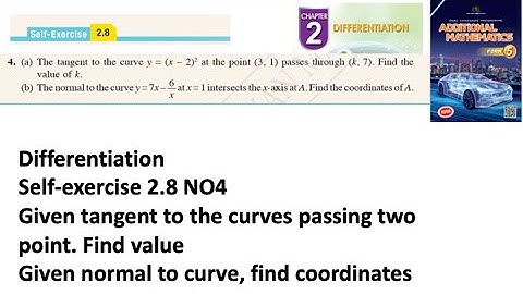 Differentiation self-exercise 2.8 Q4 pembezaan latihan kendiri 2.8 form 5 add maths kssm spm