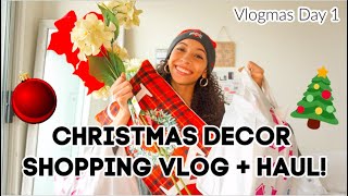 Christmas Decor Shopping Vlog + Haul! Vlogmas Day 1 | stylemebea