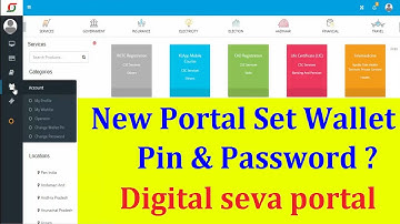 How To login apna csc Digital seva portal Set wallet pin & password !!