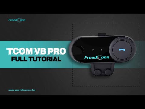 FreedConn T-COM VB PRO Motorcycle Helmet Bluetooth Intercom | FULL TUTORIAL