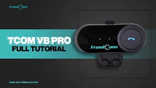 FreedConn TCOM VB PRO Motorcycle Helmet Bluetooth Intercom | FULL TUTORIAL