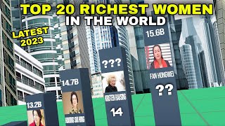 🔥 Top 20 richest women in the world 🌍😱 2023 3d comparison Wealth