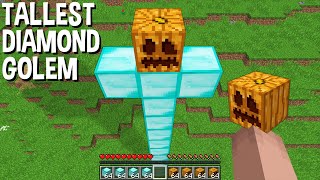 YOU will be SHOCKED if SPAWN TALLEST DIAMOND GOLEM in Minecraft !!!