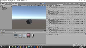 Unity Cube rotates and changes its color by NodeJS Web APP and MongDB