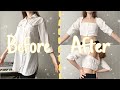 КАК СДЕЛАТЬ PUFF-SlEEVE ТОП из обычной рубашки | переделываем одежду