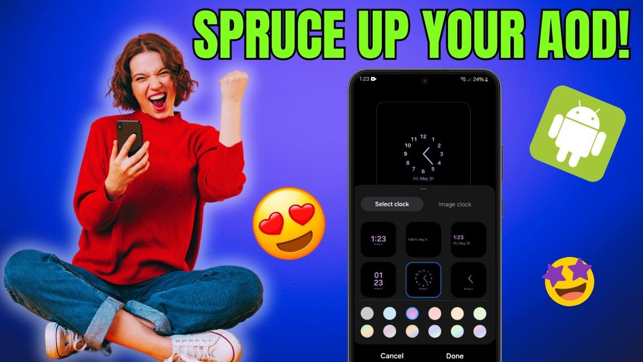 How To Change Clock Color For Always On Display On Android Samsung