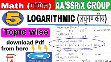 LOGARTHIMS (लघुगणकीय) // Airforce x and y group math,, Navy AA ssr and X group math logarithmic,,