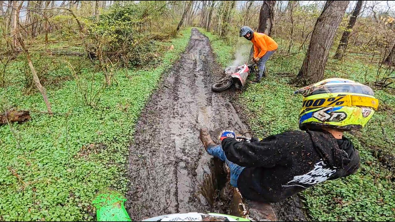 Безумное приключение на пит-байке *ПРОЛИВНОЙ ДОЖДЬ*