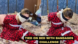 Hogtie On Bed With Bandages Challenge