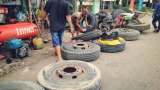 Borongan Bongkar Pasang Ban Truk Tronton