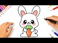 HOW TO DRAW A CUTE BUNNY STEP BY STEP????