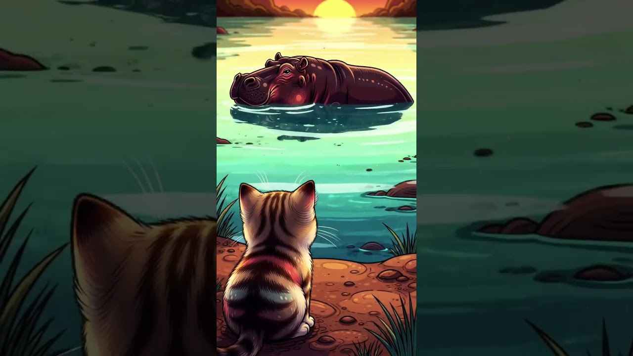 Mau mendekat, tapi takut #kucing #kucinglucu #kudanil #berenang #cat #fyp #fypシ゚viral #fypシ #fy