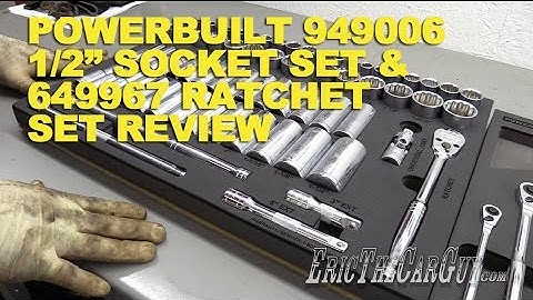 Powerbuilt 949006 1/2" Socket Set & 649977 Ratchet Set Review -EricTheCarGuy