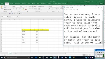 Calculate cumulative sum in Excel