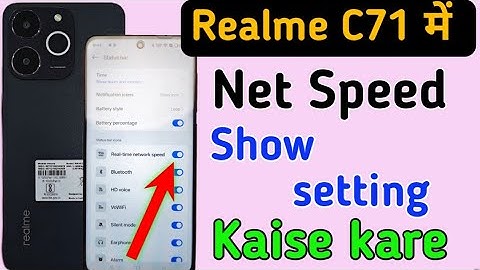 Realme C71 me net speed kaise show kare | realme C71 me net speed kaise dekhe