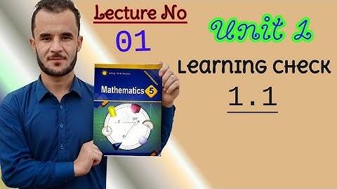 5th math Unit 1 Ex 1.1 Afaq Sun Series new course