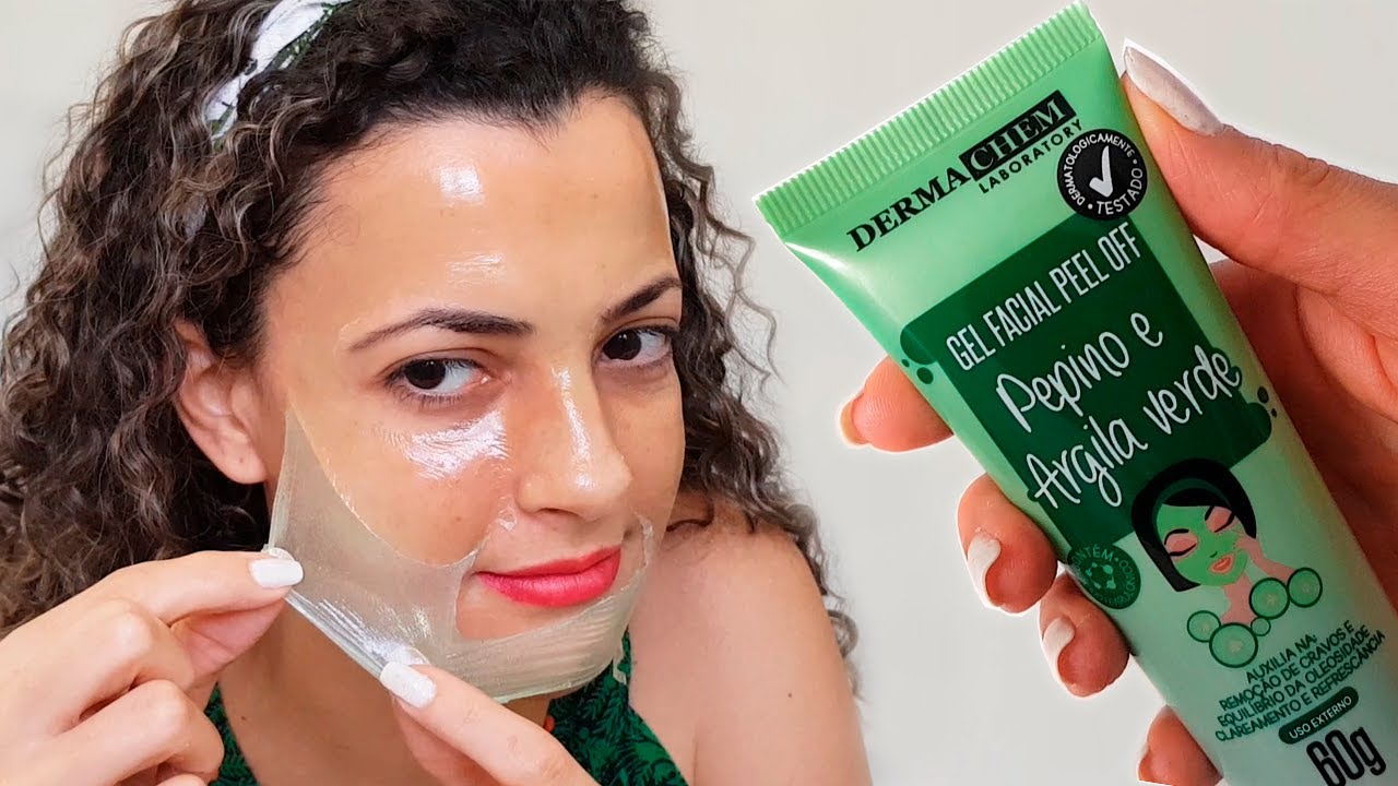 GEL FACIAL PEEL OFF PEPINO E ARGILA VERDE DERMACHEM TAMIRES MOTA