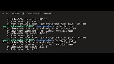 Error: listen EADDRINUSE: address already in use 127.0.0.1:8545