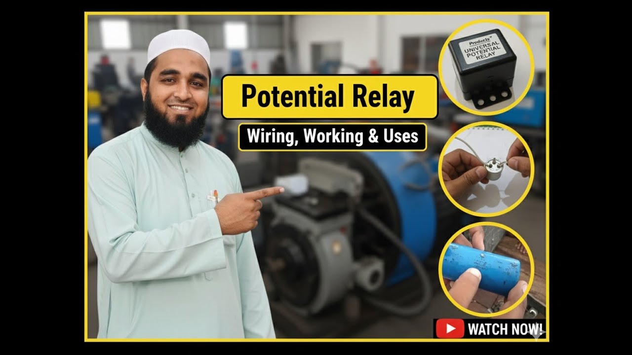 Potential Relay Explained | Working, Wiring & Uses in AC - YouTube