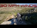 Dirt Surfing in 30 MPH WInds / Mountain Biking in Santa Ana Winds / Oct 29, 2023