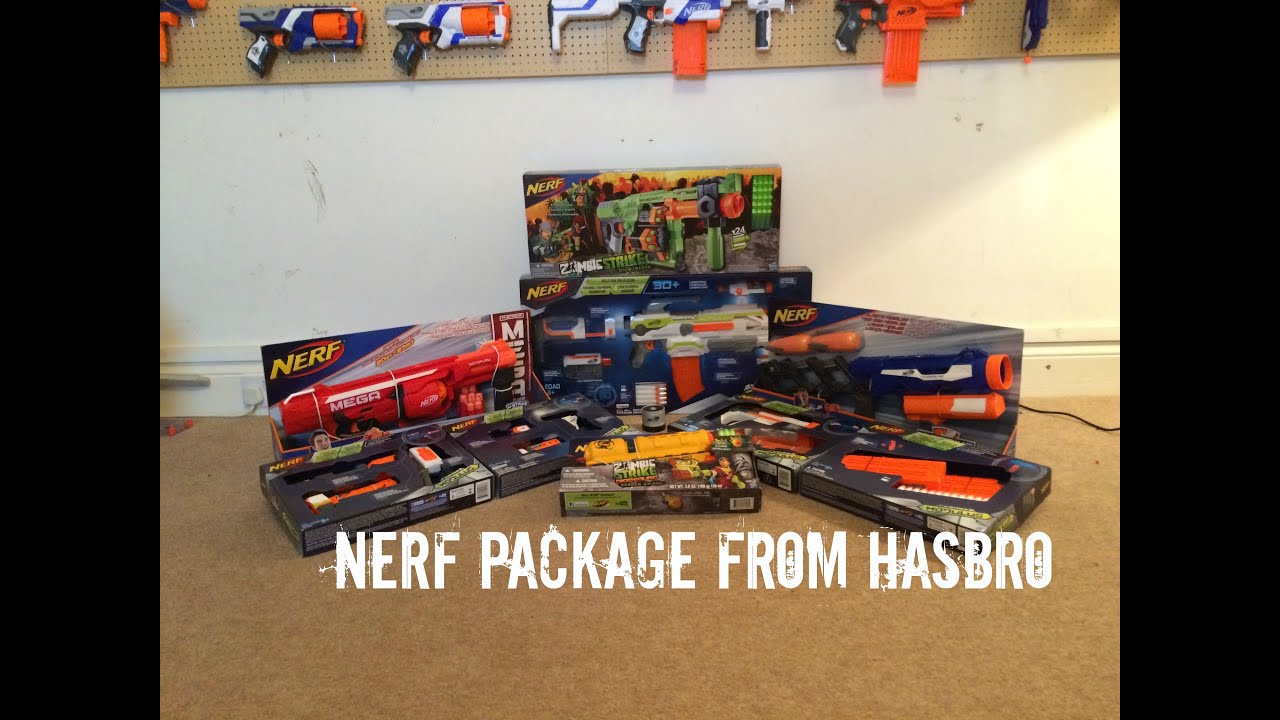 Hasbro Nerf 2015 Care Package Unboxing! YouTube