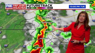 Periods of rain overnight into early Tuesday; severe weather possible in the afternoon